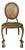 1950s Hollywood Regency Gilt Iron Side Chair With Rope & Tassel Design For Sale