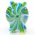 Murano Vintage Murano Fratelli Toso Blue Green White Yellow Stripes Gold Flecks Italian Art Glass Pig Figurine Sculpture For Sale - Image 4 of 10