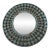 Vintage Turquoise Sphere-Studded Sunburst Mirror For Sale