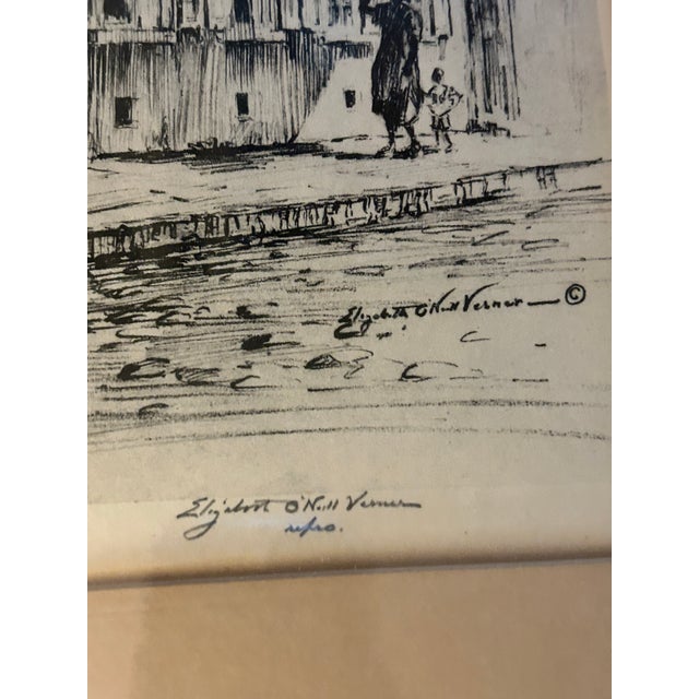 American Vintage Elizabeth O’Neill Verner Signed Charleston Reproduction Print, C. 1940s–1950s For Sale - Image 3 of 9
