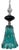 Late 20th Century Art Glass Aqua Black Pendant Light For Sale - Image 5 of 18