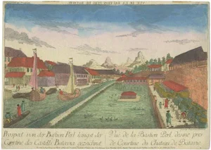 Habermann, Illustration of the Pearl Bastion of Castle Batavia in the Dutch East Indies, 1770, Print