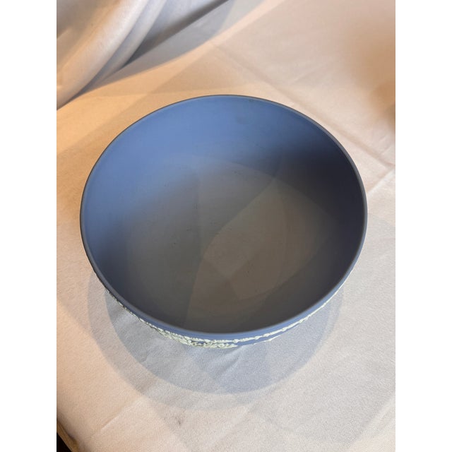 English Vintage Wedgwood Pale Blue Jasperware Sacrifice Collection, Serving or Salad Bowl C. 1950s For Sale - Image 3 of 5