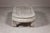 Teak Wood Vintage Whitewash Low Coffee table with Oval Top and Carved Legs For Sale - Image 4 of 12