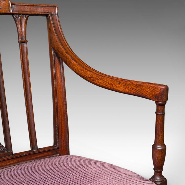 Antique Morning Room Chair, English, Desk, Elbow Seat, Sheraton Taste, Georgian For Sale - Image 10 of 10