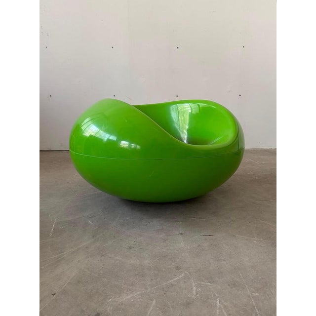 Green Finnish Pastil Chair in Green Fiberglass by Eero Aarnio, 1970s For Sale - Image 8 of 11