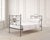 A charming 19th century French daybed or bed frame, crafted out of bronze and iron in a Napoleon III period style. The bed...