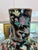 Late 20th Century Momumental Vintage Chinese Black Ground Dragon & Floral Porcelain Floor Vase With Gilt Rim For Sale - Image 5 of 18