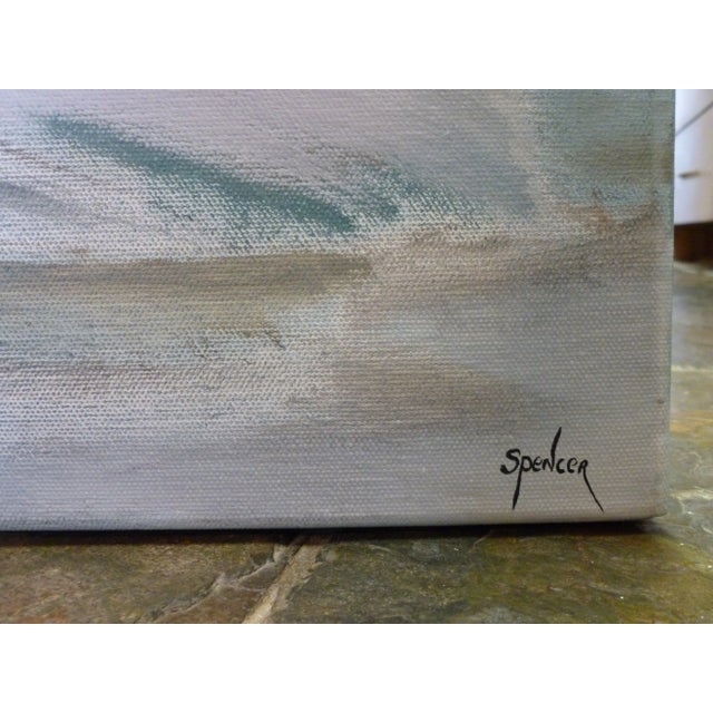 Textile "Nature" Large Square Abstract Oil Painting by Scott Spencer For Sale - Image 7 of 7