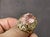 20 Carat Oval Shape Morganite Cocktail Ring 14 Karat Yellow Gold Estate For Sale - Image 10 of 18