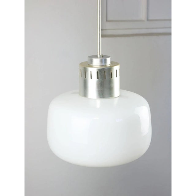 Mid-Century Opaline Pendant Lamp For Sale - Image 7 of 11
