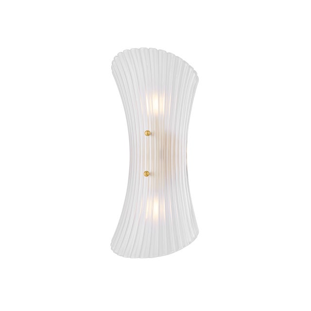 2020s Mitzi Esmae 7 in. 2 Light Wall Sconce in Aged Brass Finish For Sale - Image 5 of 13