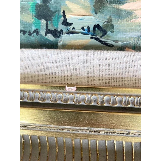 Blue C. Pierre Latour (1935-2006) “Champs-Élysées” Framed Oil on Canvas For Sale - Image 8 of 9