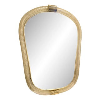 Venetian Torciglione Torchon Murano Glass Wall Mirror by Simoeng For Sale