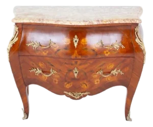 French Empire Commode Bombe Chest of Drawers, 1890s