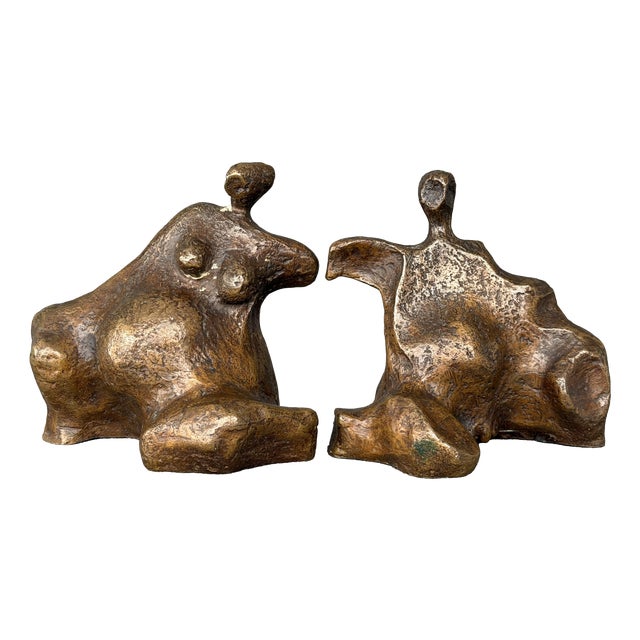 Organic Abstract Sculptures, 1960s, Bronze, Set of 2 For Sale