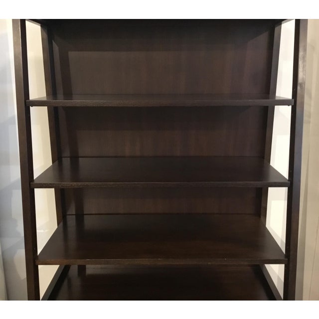 Modern Dark Walnut Finished Wood Shelf/Storage Unit Chairish