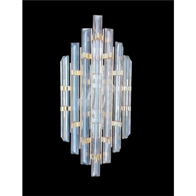 Venini wall lamp in Murano glass with iridium glass. The design and the quality of the glass make this piece the best in...