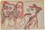 Modern Mino Maccari, Infamous, 1930s, Charcoal and Watercolor Drawing For Sale - Image 3 of 3
