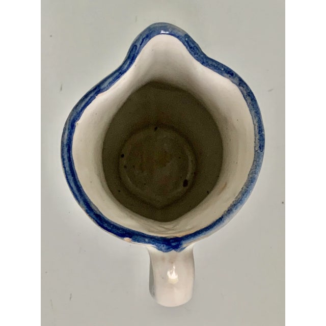 Vintage Spanish Handmade, Hand Painted Petite Pottery Pitcher, by Internationally Known Spanish Potter, Lario For Sale In San Antonio - Image 6 of 12