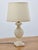 Antique Marble Table Lamp with Fabric Shade For Sale - Image 6 of 6