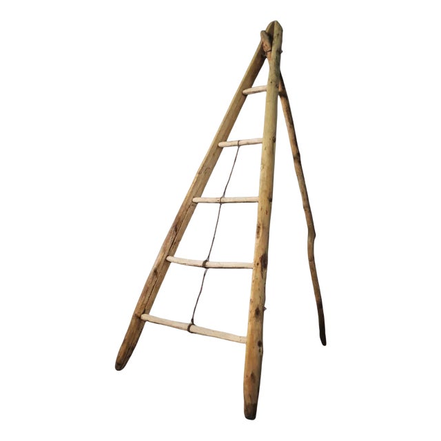 Fir & Beech Wood Ladder For Sale