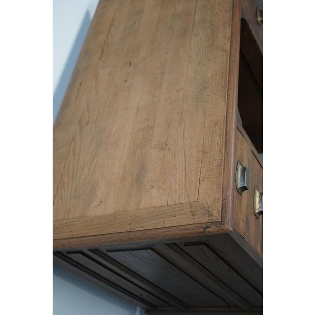 Brown French Oak Shop Counter / Desk or Kitchen Island, 1950s For Sale - Image 8 of 15