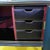 Credenza with Mirror and Black Glass Doors For Sale - Image 9 of 18