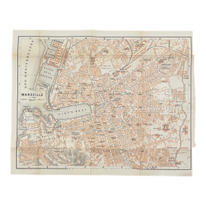 Antique Map of Marseille France