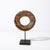 Neolithic Chinese Red Soapstone Bi Disc Carving on Iron Base For Sale In New York - Image 6 of 7