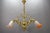 French Louis XV or Rococo style bronze and Noverdy glass three-light chandelier, from circa 1920. This absolutely splendid...