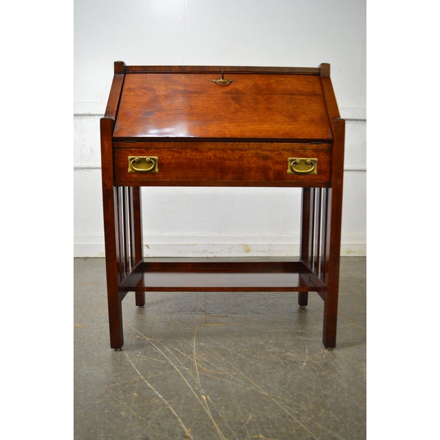 Danner Antique Mission Style Mahogany Slant Lid Writing Desk Chairish