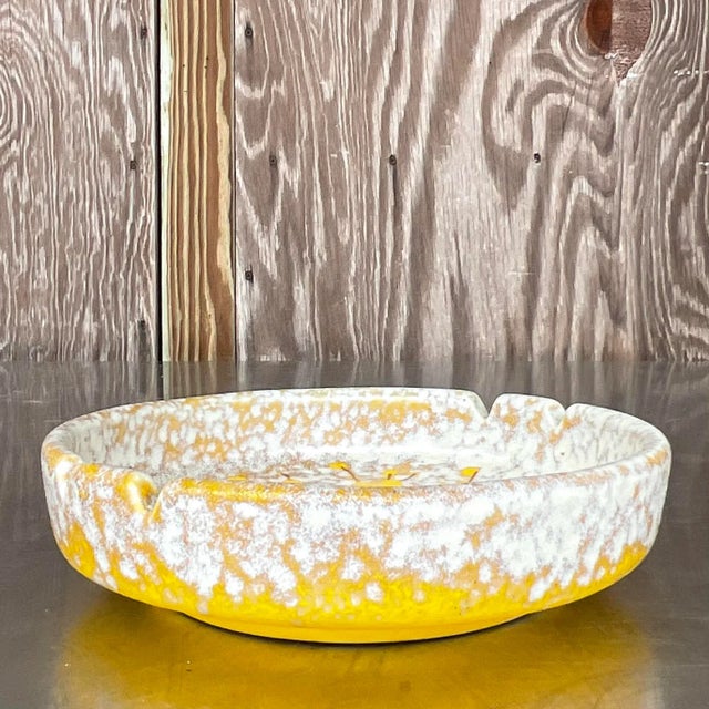 Vintage Boho Italian Floral Ashtray For Sale In West Palm - Image 6 of 8