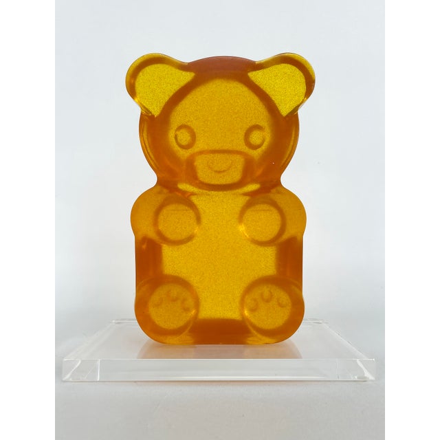Custom-Made Acrylic Teddy Bear Sculpture After WhisBe on Lucite Base For Sale - Image 9 of 11