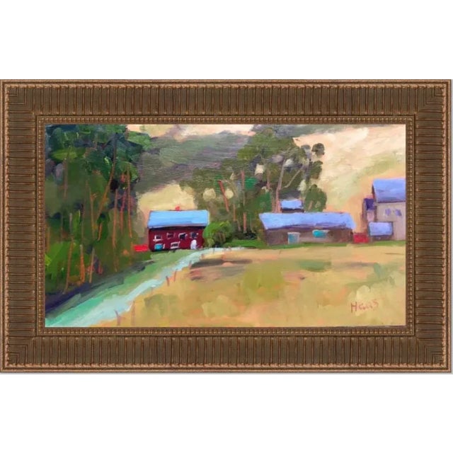 Contemporary Oil Painting Landscape, Bodega Bay Farm, Original Oil For Sale - Image 10 of 12