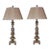 1990s Traditional Wooden Candlestick Style Lamps - a Pair For Sale