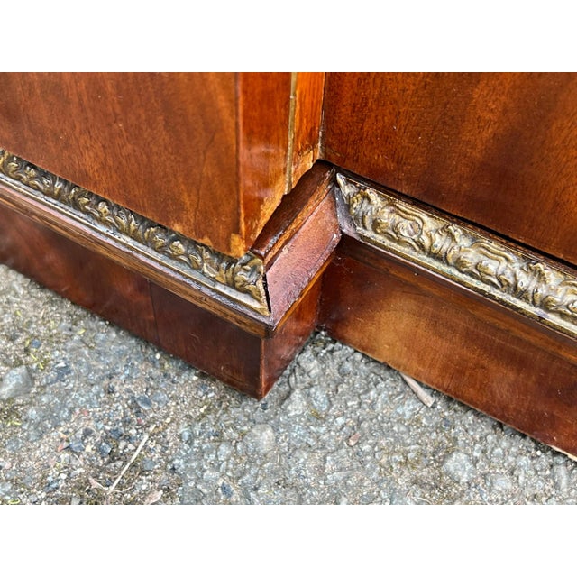 Early 20th Century Art Decor Style Satinwood Parquetry Inlaid Marble Top Buffet Cabinet For Sale - Image 11 of 12