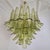 Olive 1980s Mazzega Style Murano Glass Olive Green Petal Chandelier For Sale - Image 8 of 14