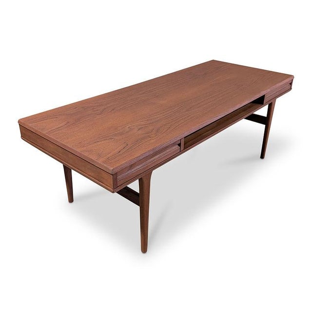 Mid-Century Modern 1950s Attributed to Dyrlund Teak Coffee Table - 102584 For Sale - Image 3 of 6