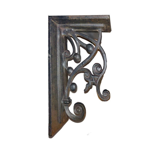 Arts Crafts Style Scrolling Vine Heavy Cast Iron Corbel Shelf