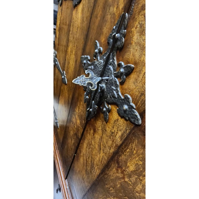 Spanish Style Crotch Walnut Drinks Cabinet For Sale - Image 9 of 13