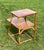 1950s Rattan Bentwood Staggered Tier Side Table For Sale - Image 9 of 10