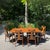 Kent Coffey Perspecta dining set featuring the collection’s unmistakable sculptural silhouette and walnut construction....