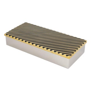 Giacomo Sinopoli for Liwan's Modernist Chrome and Bronze Box For Sale