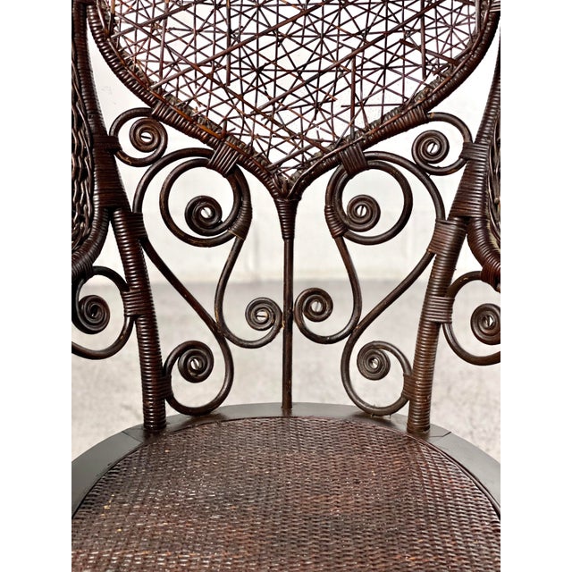 Antique American 19th Century Heywood Wakefield Wicker Rattan Cane Chair Chairish