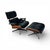 An authentic Herman Miller Eames Lounge Chair and matching Ottoman, an enduring icon of mid-century modern design...