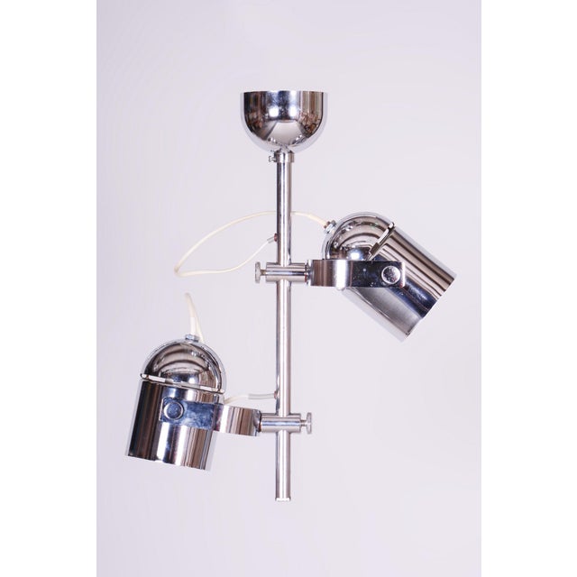 Mid-Century Modern Chandelier in Chrome by J. Indra for Combi Lux, Czech, 1960s For Sale - Image 11 of 11