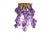 Purple Flower Power Vanda Square Chandelier from VGnewtrend, Italy For Sale - Image 8 of 8