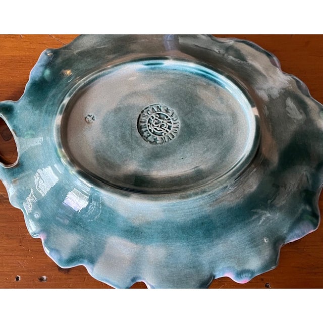 Late 19th Century Etruscan Majolica Oak Leaf Bread Tray Griffen, Smith & Hill For Sale In Philadelphia - Image 6 of 7