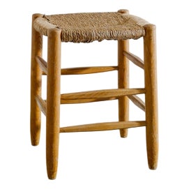 French Mid-Century Wooden N17 Stool by Charlotte Perriand, 1950s For Sale